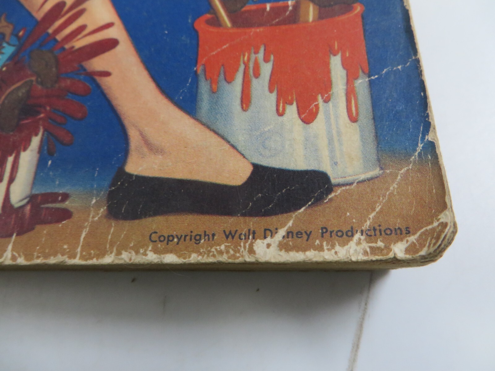 Vintage 1950 Walt Disney CINDERELLA Paint Coloring Book Whitman Publishing RARE