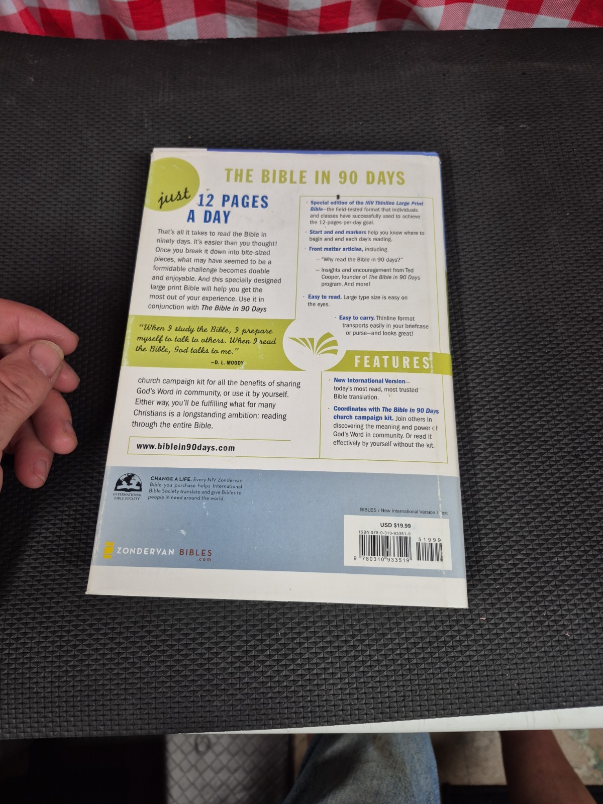 The Bible in 90 Days: Cover-to-Cover in 12 Pages a Day (NIV) / 2005 Hardcover