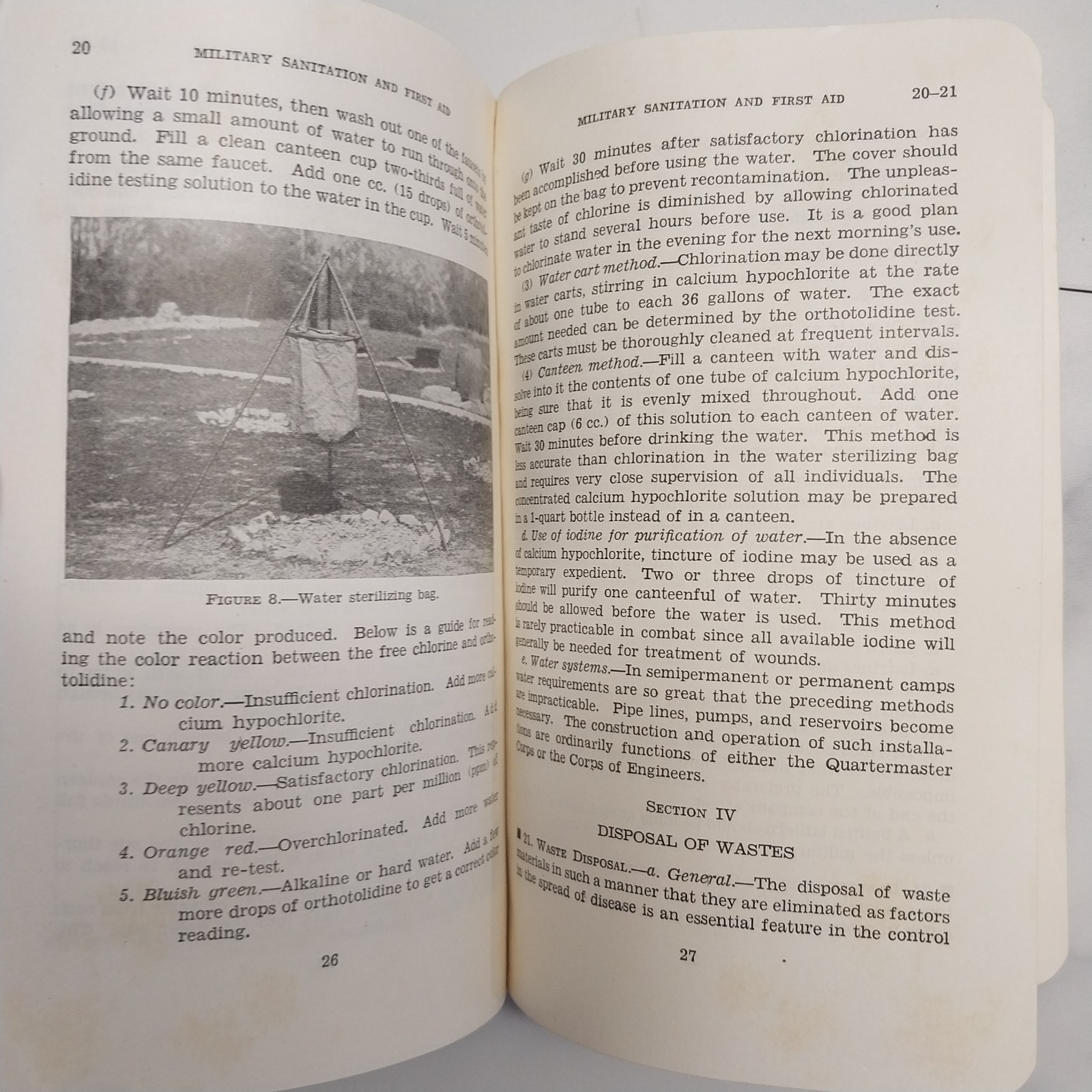 Military Sanitation and First Aid FM 21-10 paperback 1940