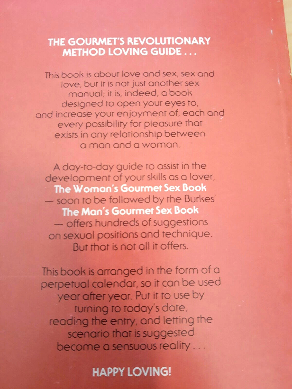 THE WOMAN’S GOURMET SEX GOOK by Peggy Burke Illustrated Guide to Supersex 1983