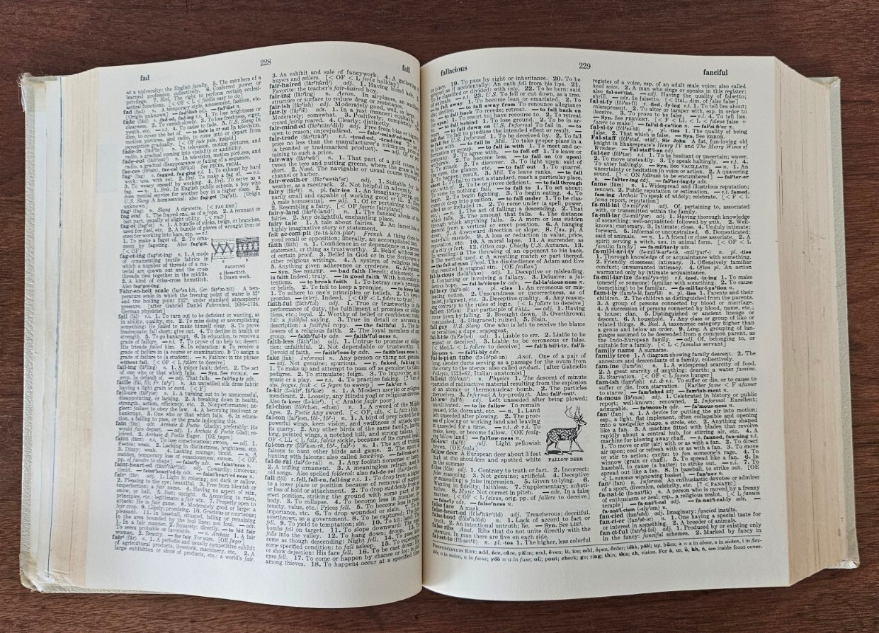 1966 Funk and Wagnalls Encyclopedic Dictionary Vintage Hardcover