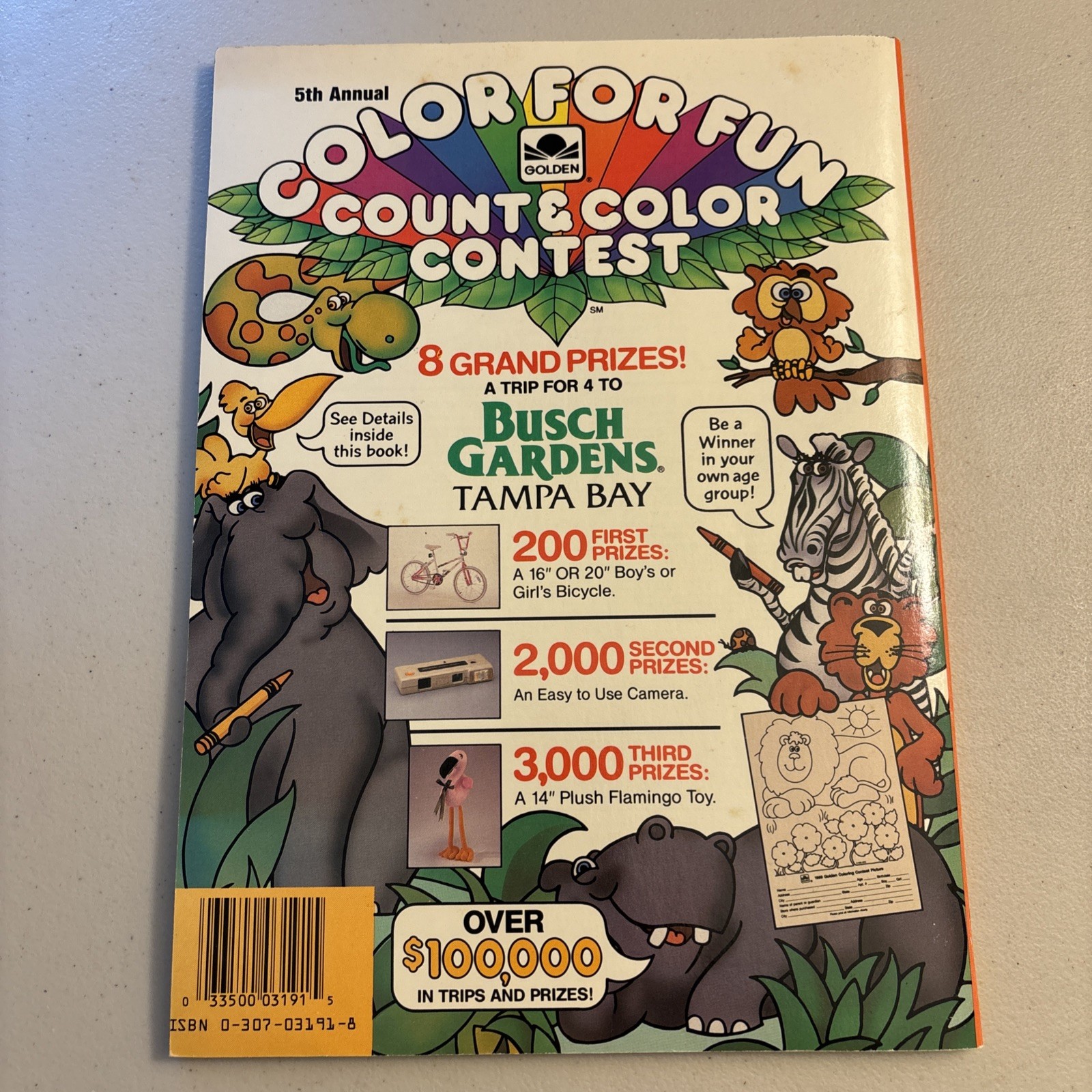 NEW Vintage Golden Coloring Book Preschool FARM Animals 1988 Unused Color Barns