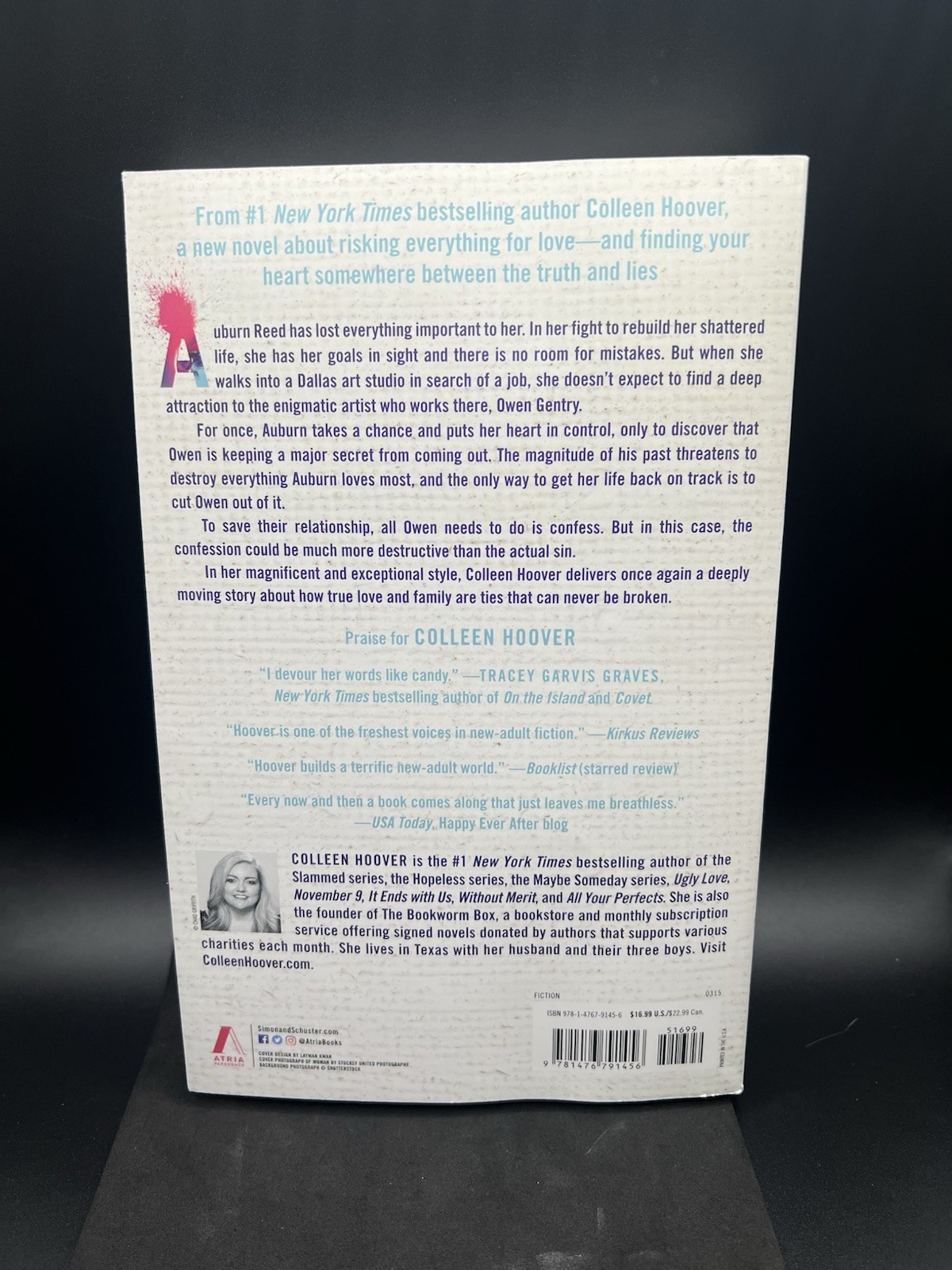 Confess : A Novel by Colleen Hoover (2015, Trade Paperback)
