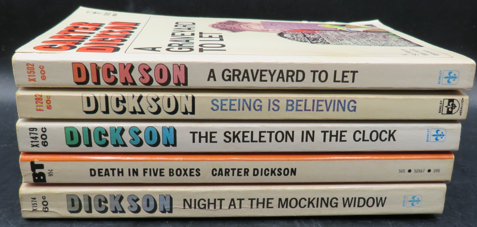 Lot of 5 Carter Dickson Vintage paperbacks Read Description