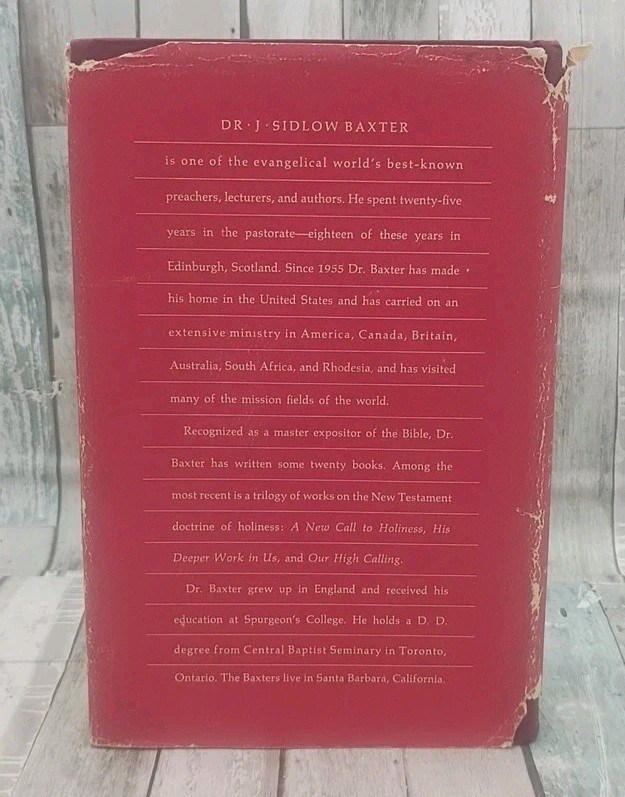 The Master Theme Of The Bible J. Sidlow Baxter 1st Edition November 1973 HCDJ