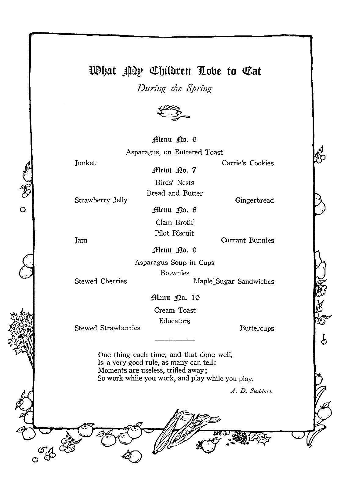 What My Children Love To Eat Cookbook 1915 (48 Pages)