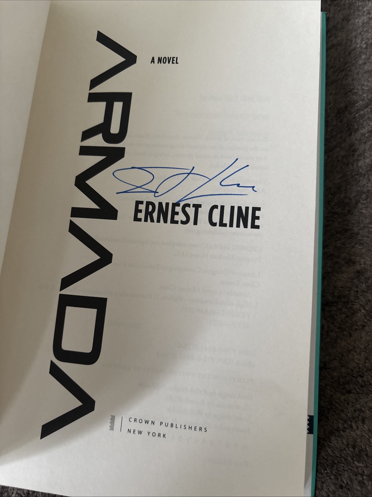 Ernest Cline Signed Book Lot Ready Player Two Armada Hardcover