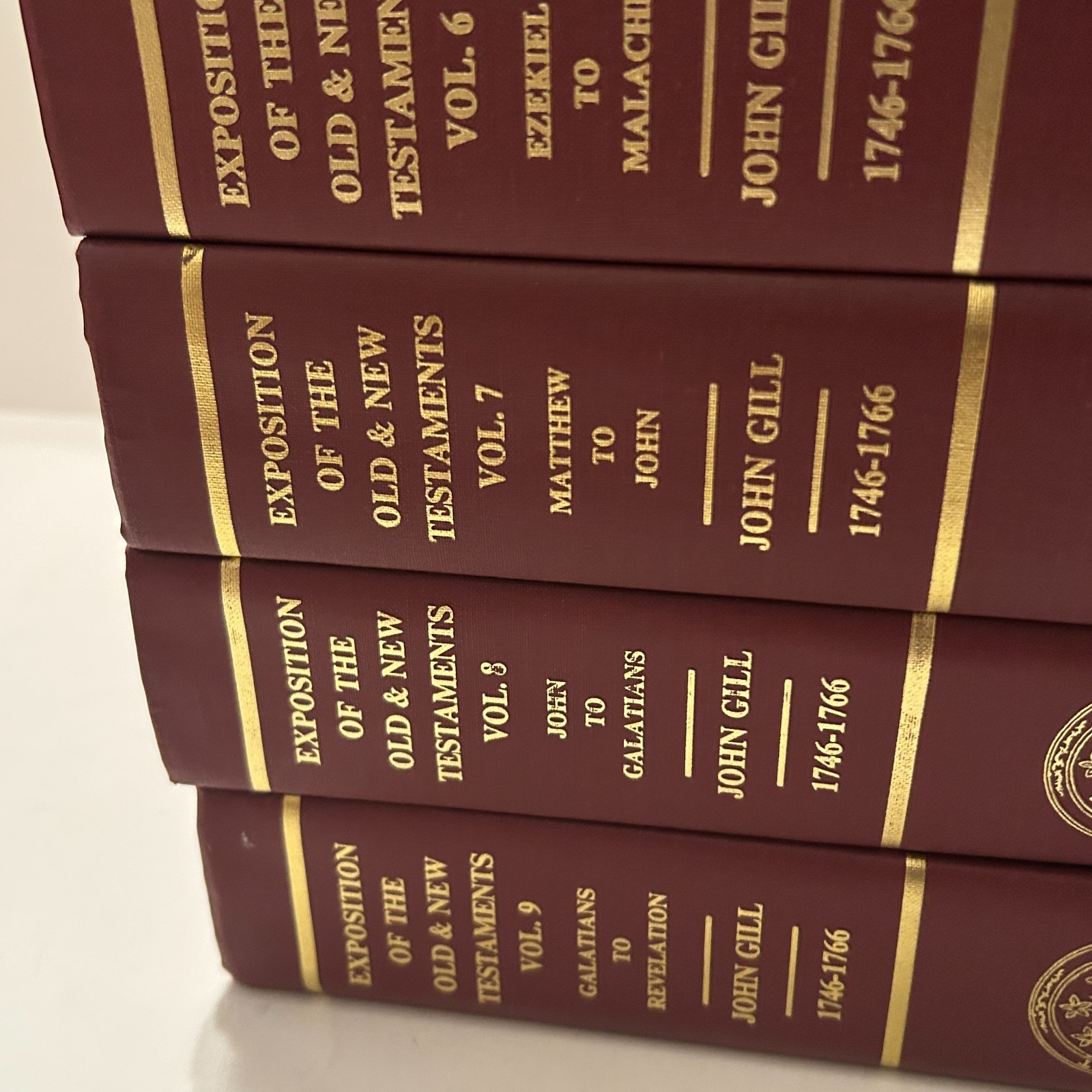 John Gill Exposition of the Old & New Testaments 9 Volume Commentary Complete