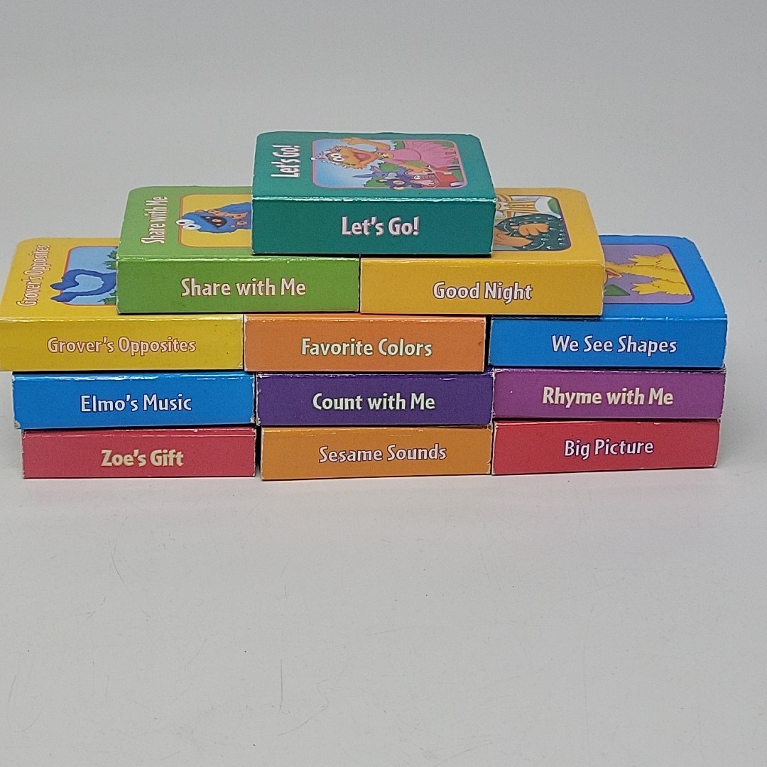 Sesame Street Mini Board Books Lot Of 12 Zoe, Elmo, Bert & Ernie, Cookie Monster