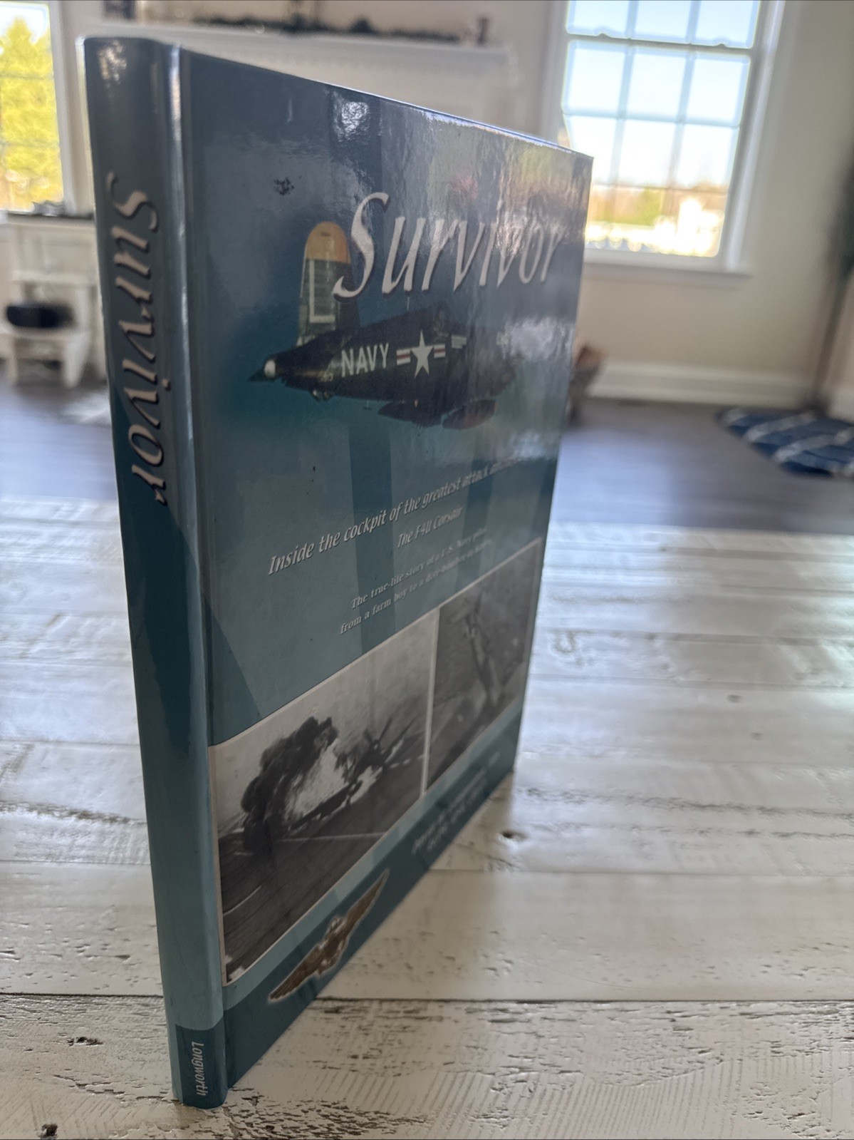Survivor David W Longworth Signed Hardcover 2005 Navy F4U Corsair Korea Memoir