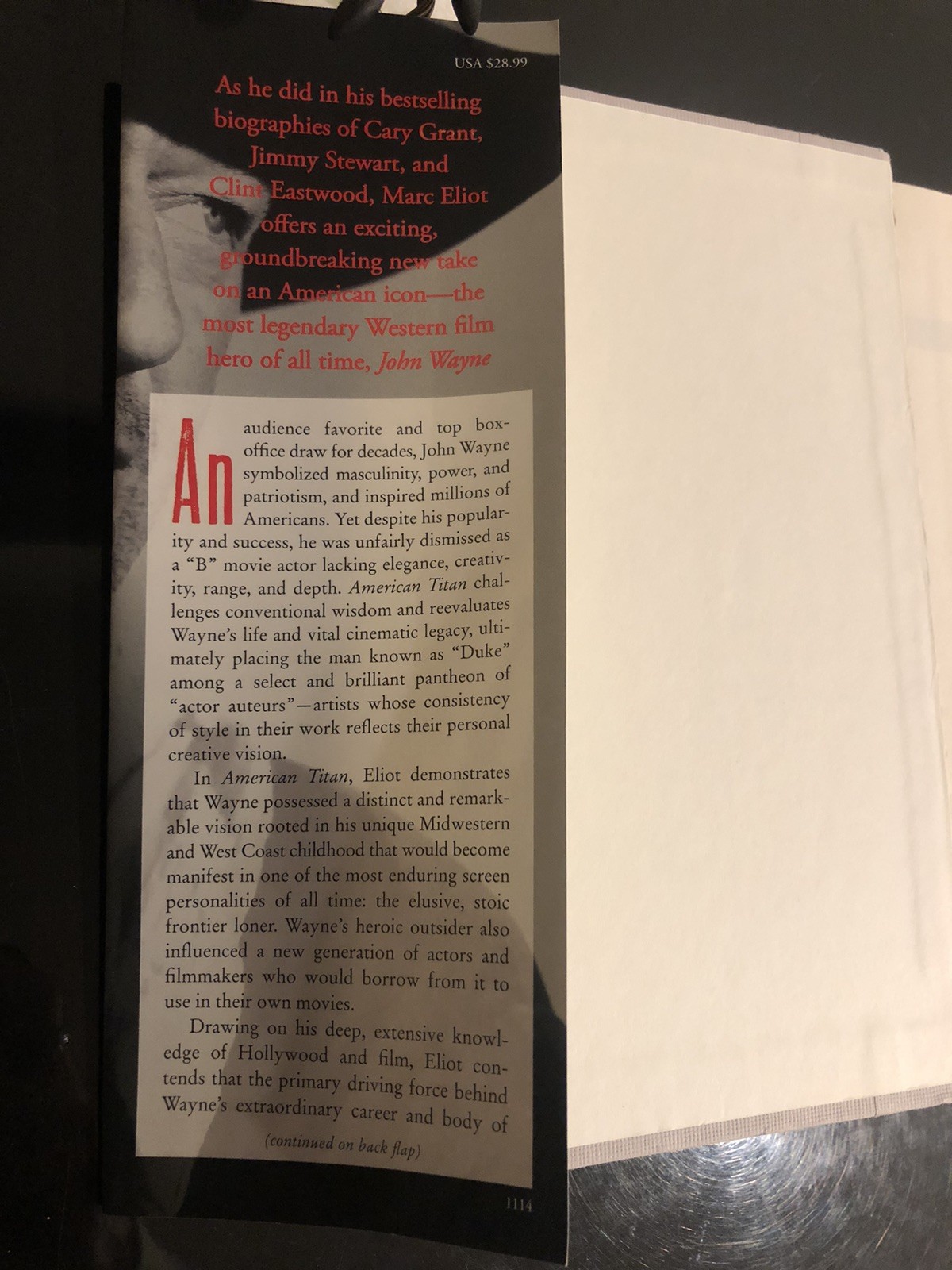 American Titan Searching For John Wayne Marc Eliot Dey St US 2014 First Ed/F.Pr.