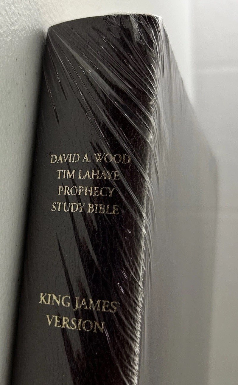 Tim Lahaye Prophecy Study Bible KJV Genuine Leather Red Letter AMG W/David Wood