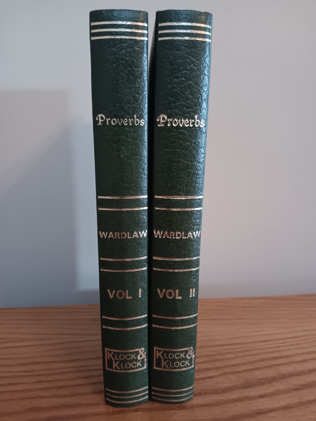 Lectures On Proverbs 2 Volume Set Ralph Wardlaw Klock & Klock Read Description