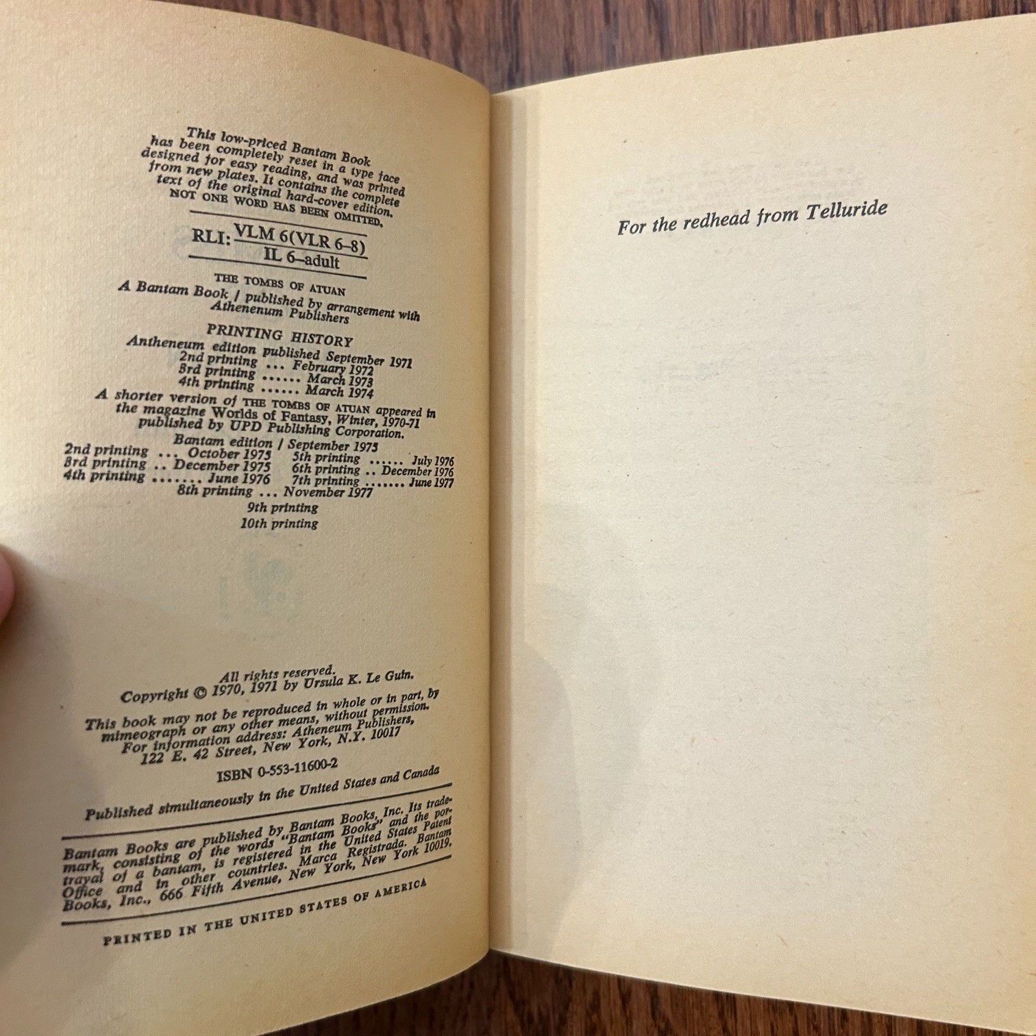 The Earthsea Trilogy by Ursula K Le Guin Paperback Books Bantam Editions 1970s