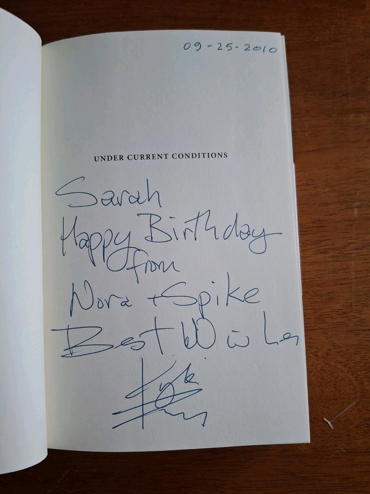 SIGNED Under Current Conditions – Hardcover By Darcy, Kyle – VERY GOOD