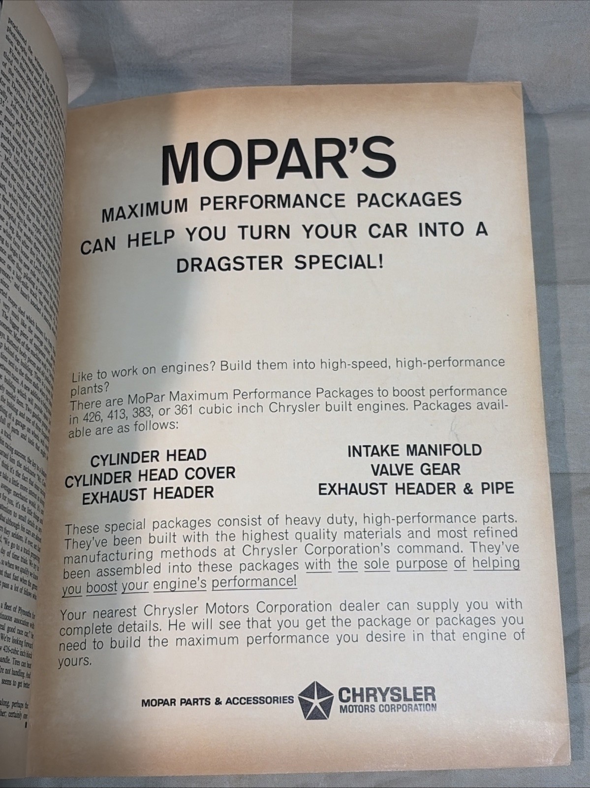 1962 Chrysler Performance Handbook. 96 pages-By Hot Rod Magazine. Dodge Plymouth