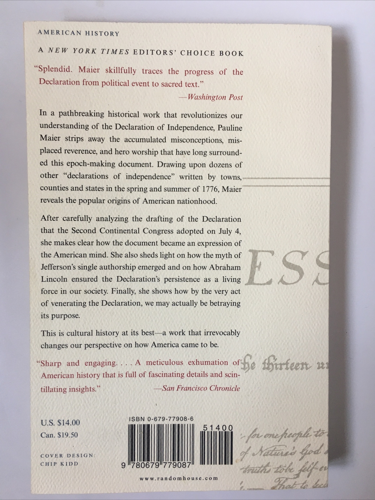American Scripture : Making the Declaration of Independence by Pauline Maier…