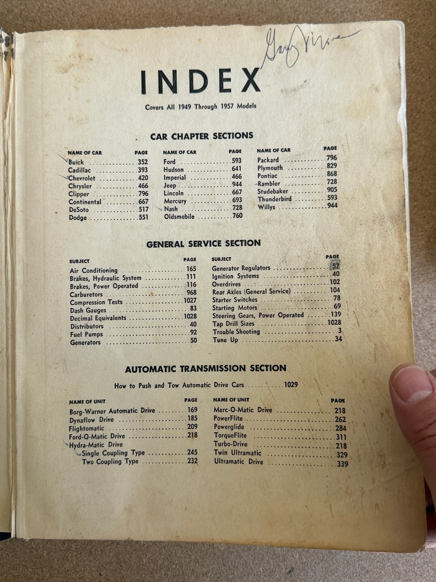 Motor’s Auto Repair Manual 1957