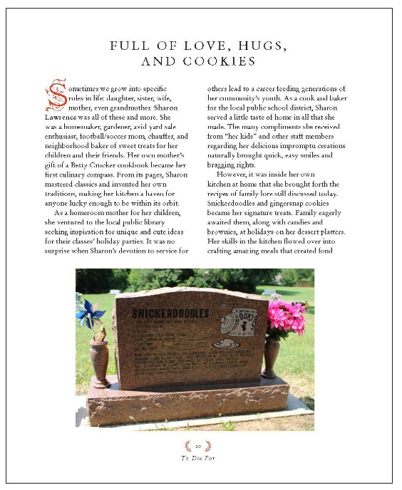 To Die For: A Cookbook of Gravestone Recipes Hardcover New Freeshipping