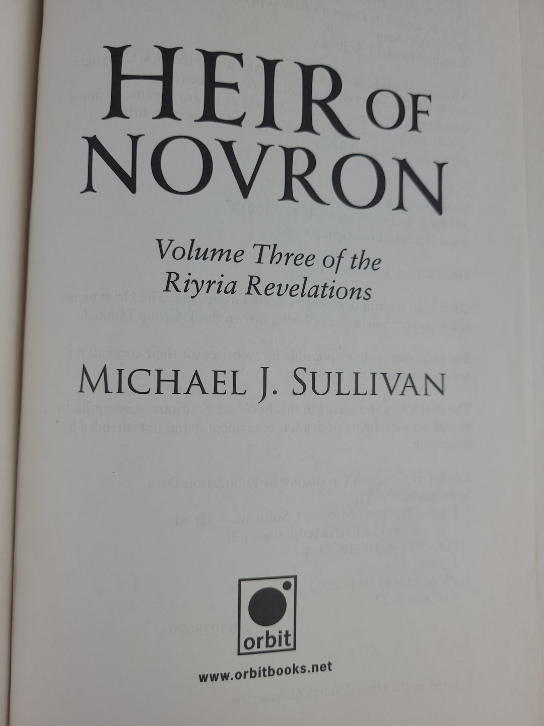Lot 3 Riyria Revelations PB Books Theft Swords Rise Empire Heir Novron Sullivan