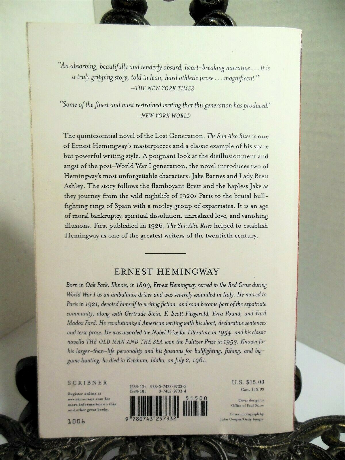 The Sun Also Rises ERNEST HEMINGWAY Autobiographical Novel People Places He Knew