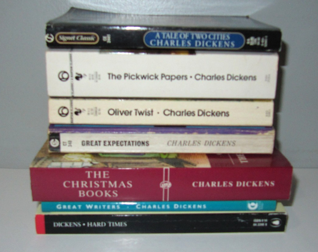 Lot of 8 Charles Dickens books Oliver Twist Pickwick Papers Great Expectations..