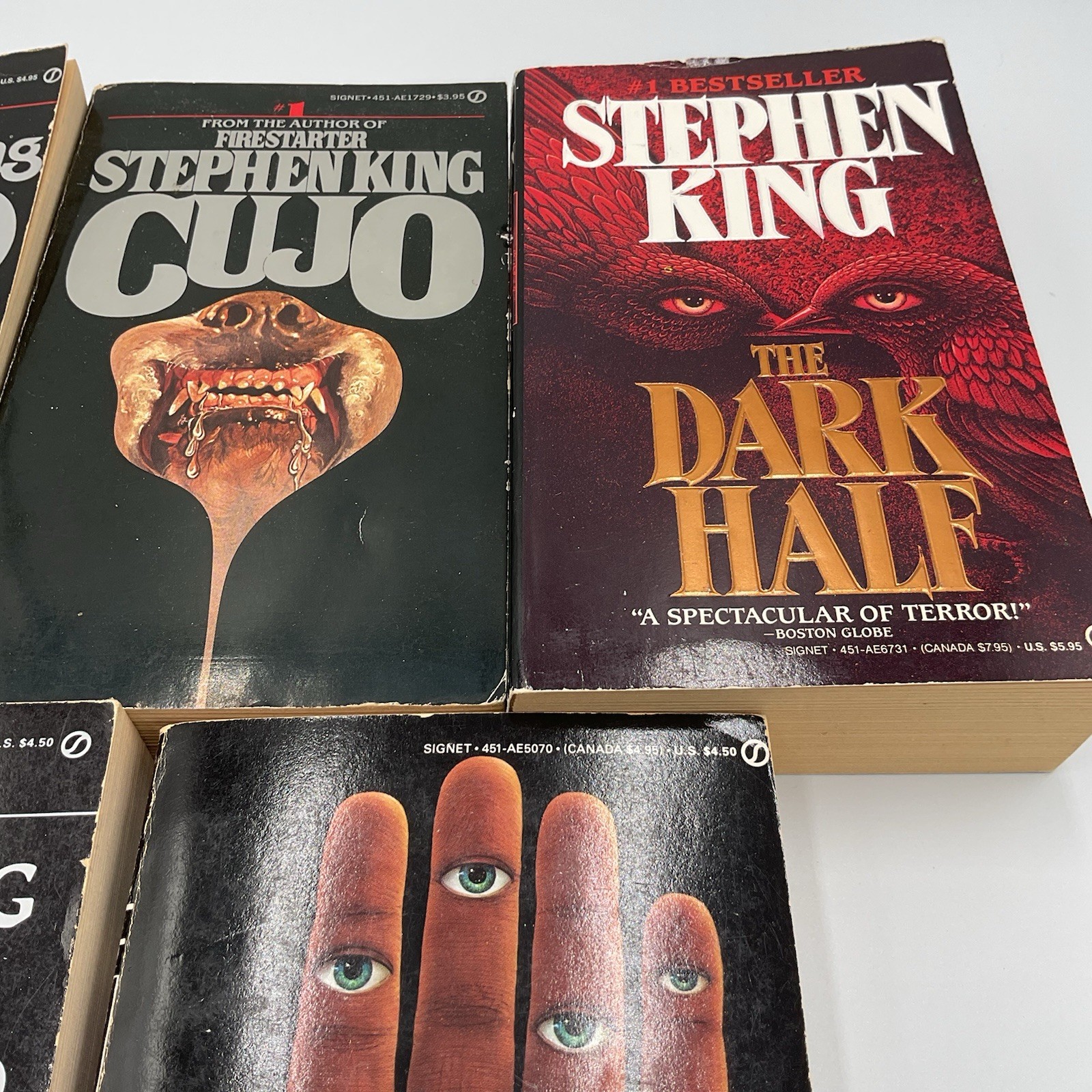 Stephen King Paperback Signet Lot Dead Zone Cujo Night Shift Dark Half Firestart