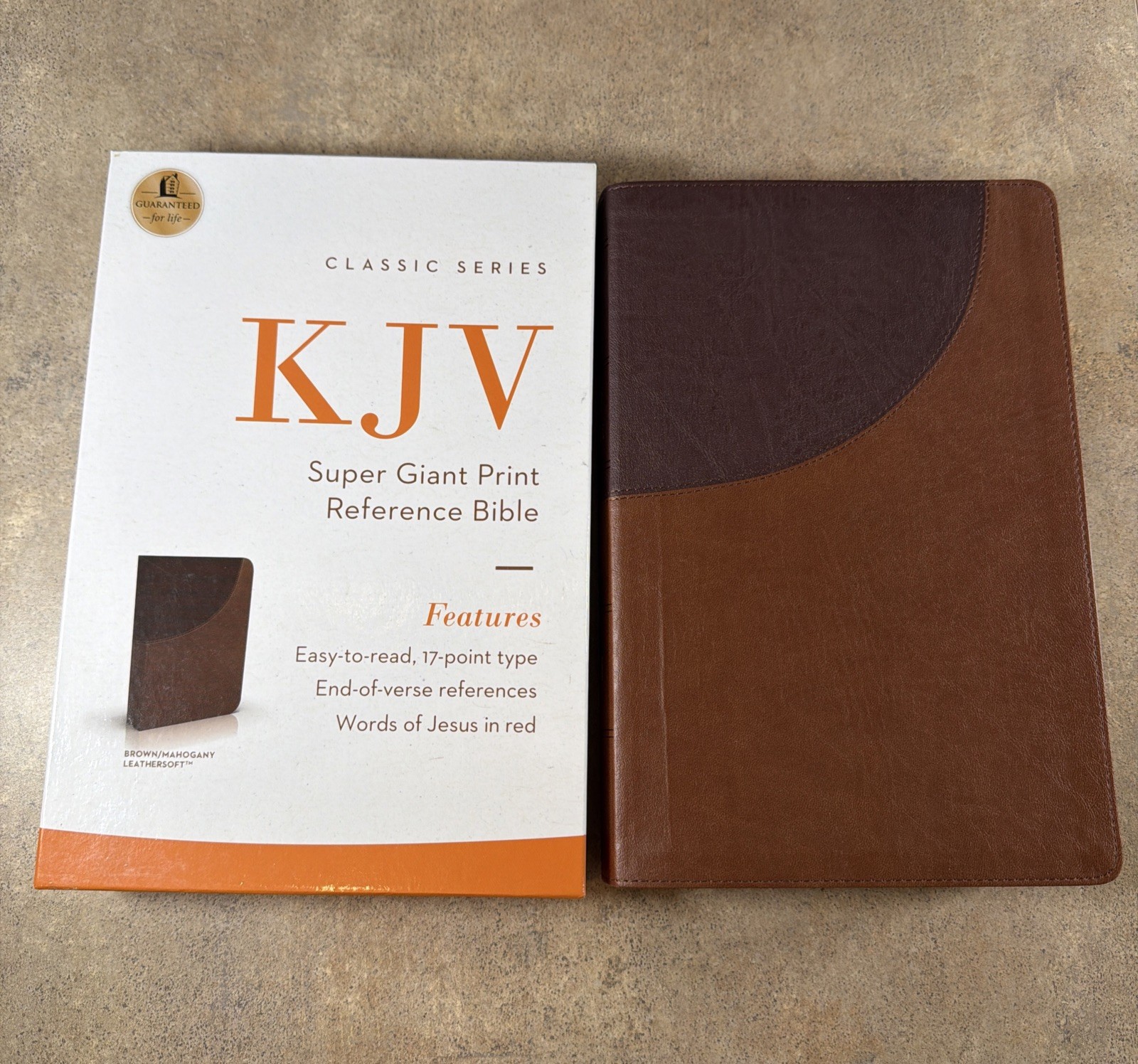 Thomas Nelson King James Holy Bible Giant Print Soft Leather KJV Brown