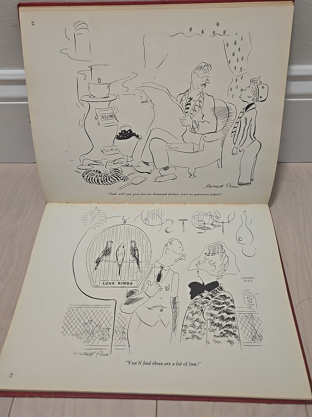 1946 Drawing Room Only: A Book of Cartoons by Garrett Price NewYorker Magazine