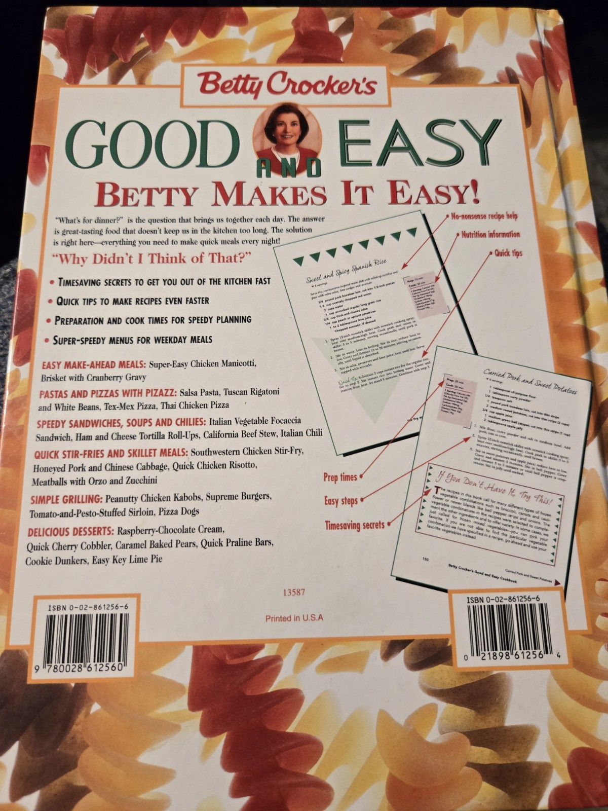 Vintage 1996 BETTY CROCKER’S GOOD & EASY COOKBOOK Hardcover 432 pages