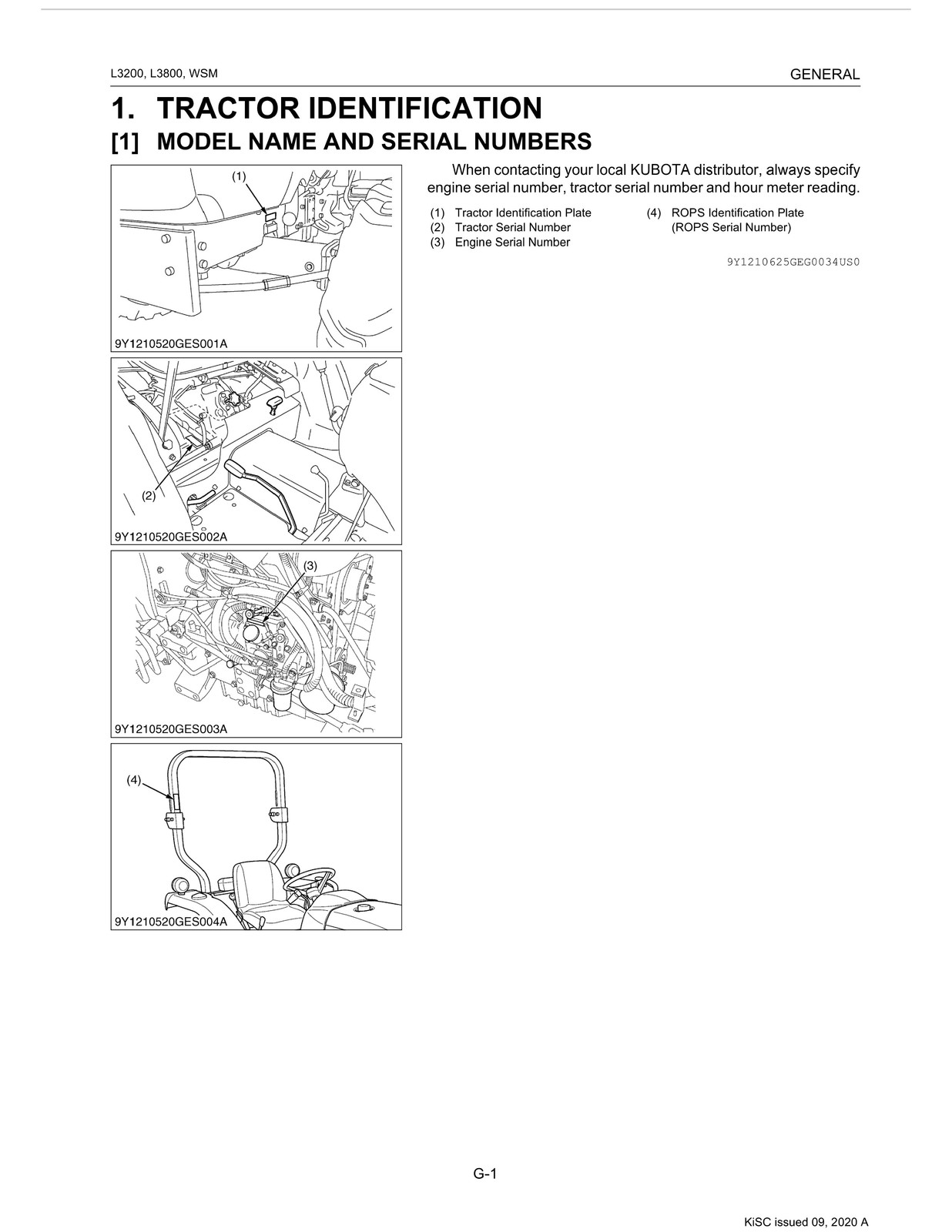 KUBOTA L3200 L3800 Tractor Workshop Manual 2011-2014 – BOUND – COVERS – FOLDOUTS