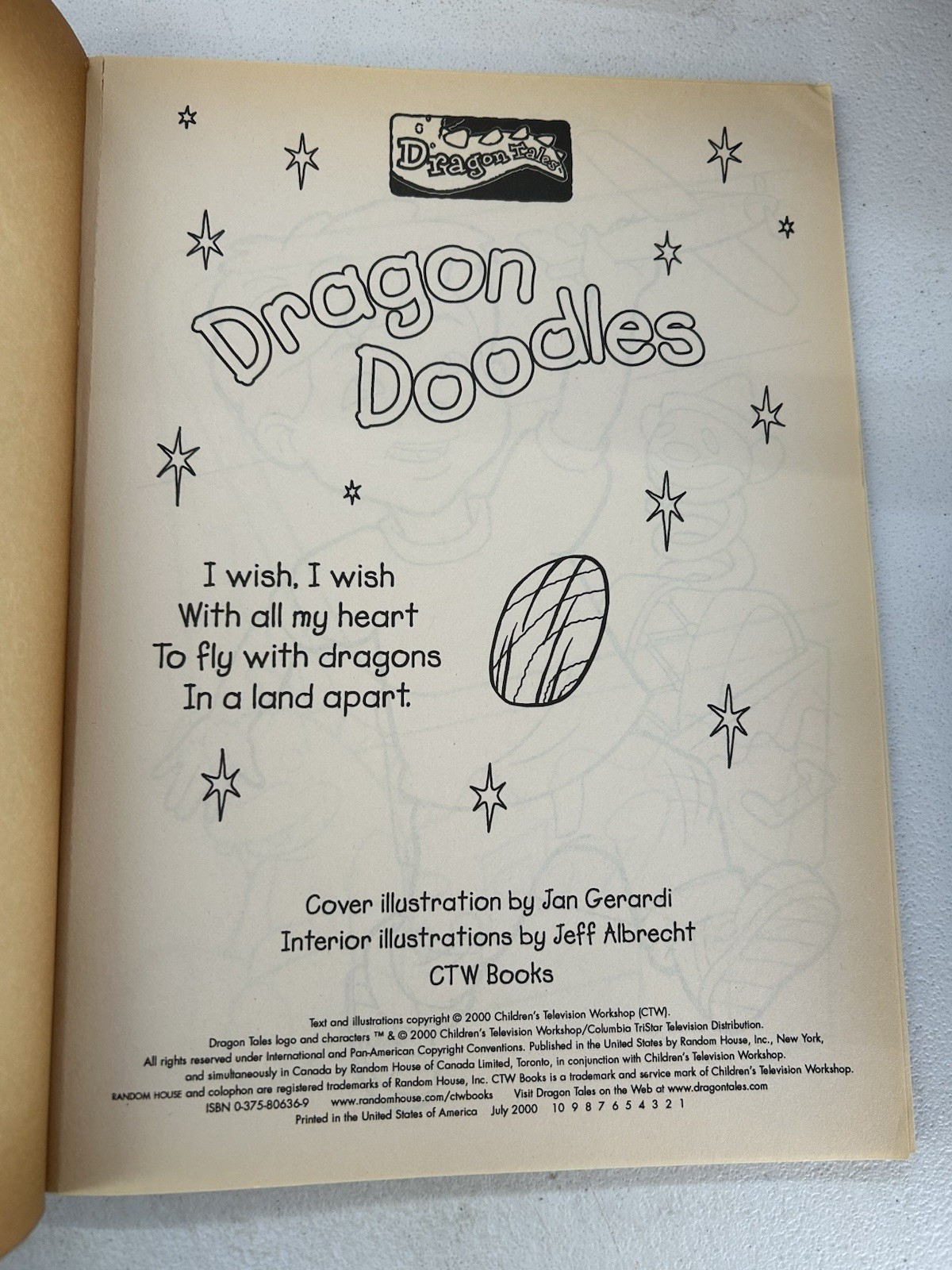Vintage 2000 Dragon Tales Dragon Doodles Coloring Book Y2K CLEAN PAGES