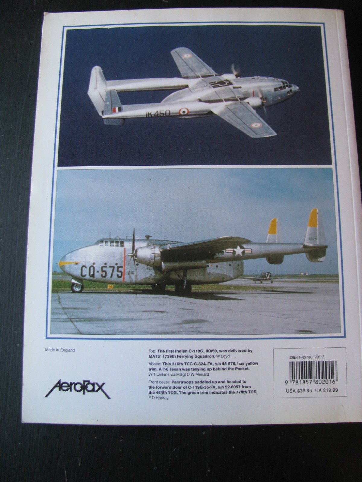 AEROFAX FAIRCHILD C-82 PACKET & C-119 FLYING BOXCAR ALWYN LLOYD VG/NN