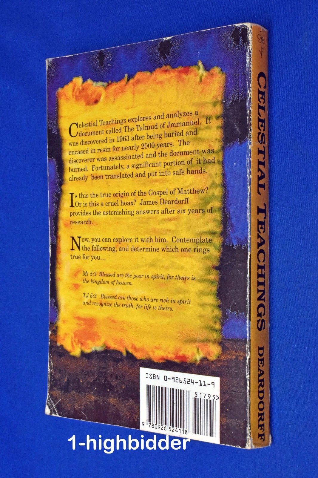 Celestial Teachings James W. Deardorff 1991 1st Ed SC UFO Jesus Jmmanuel Rare