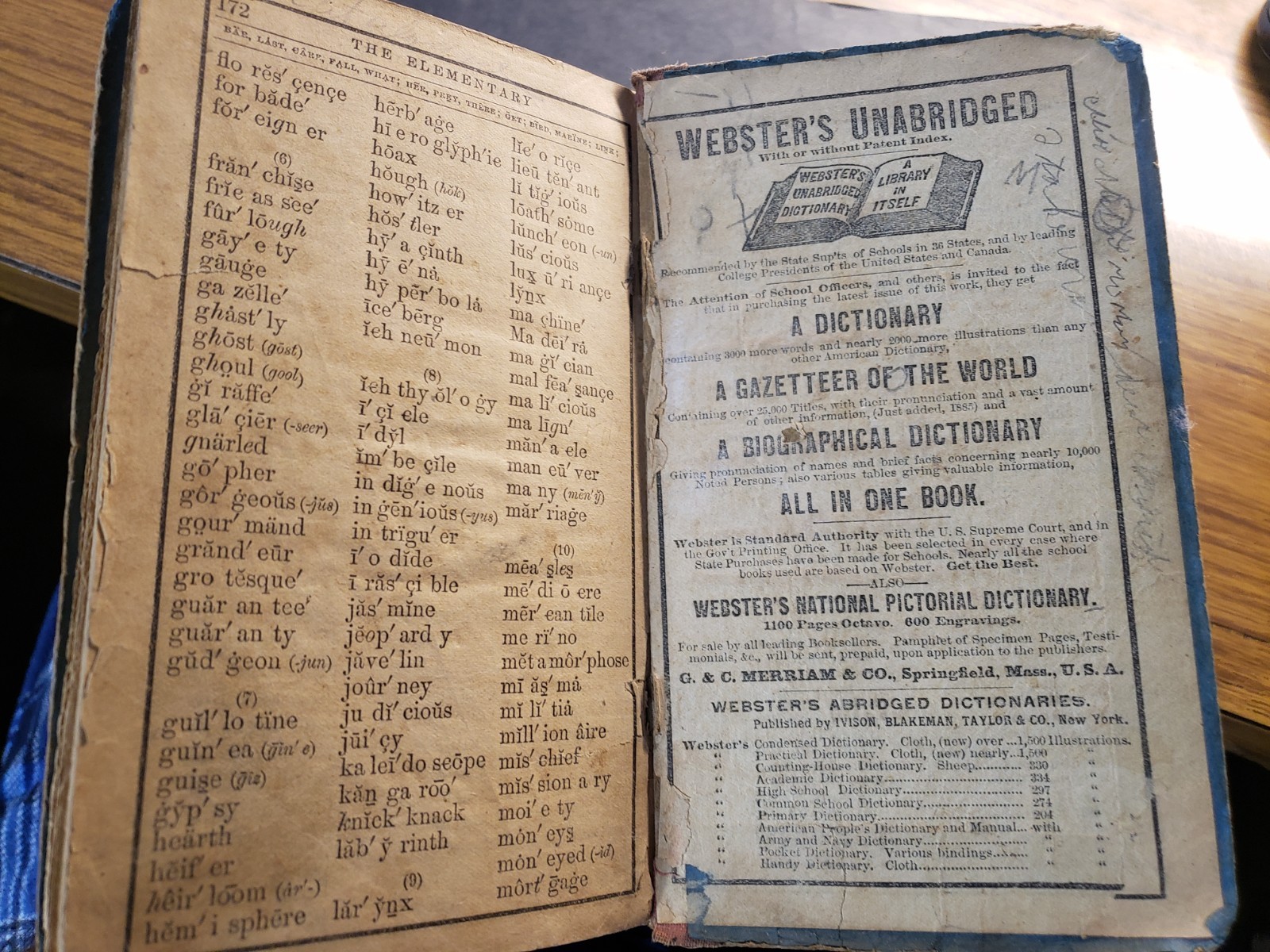 Old ELEMENTARY SPELLING BOOK Used Book 172 pages