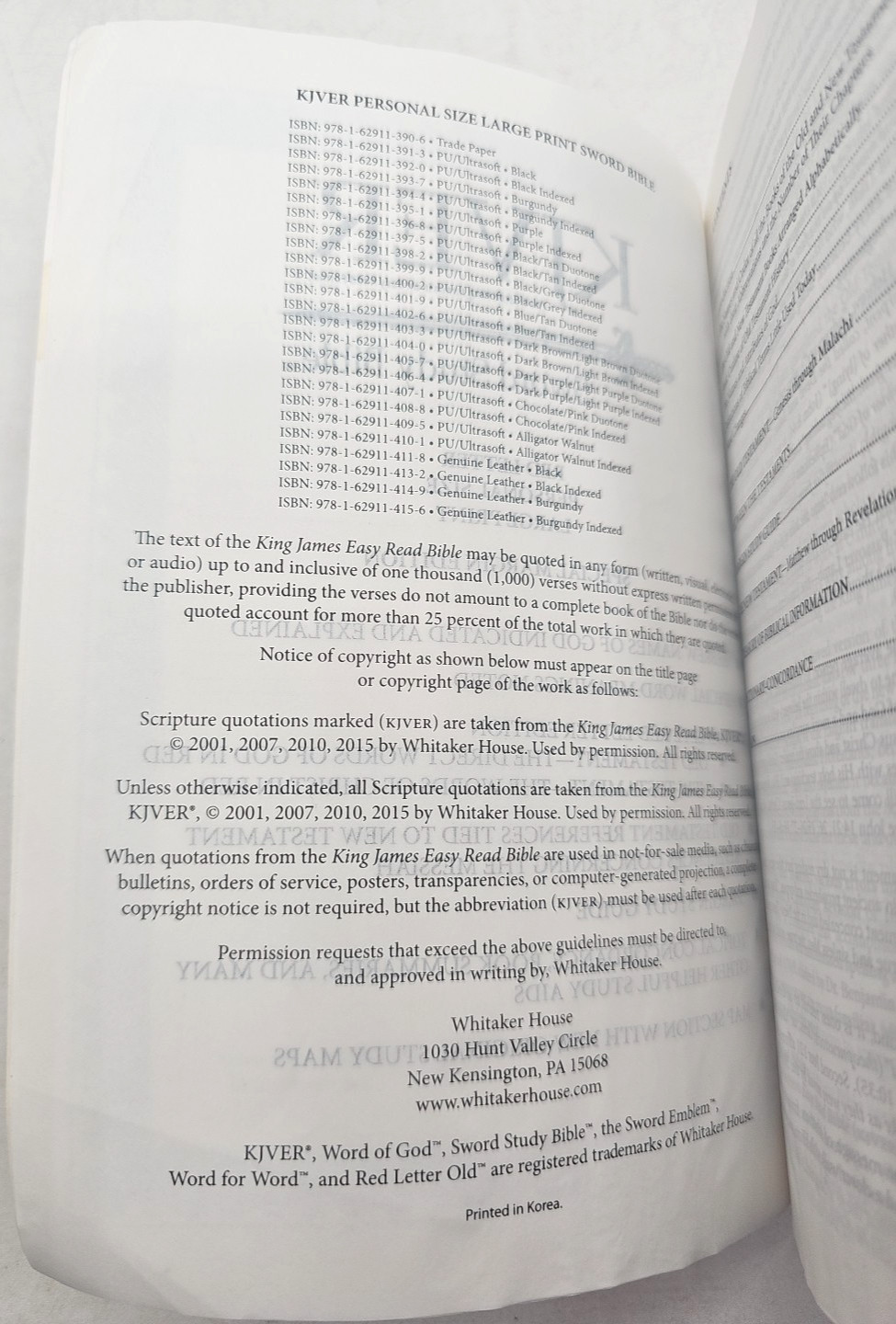KJVER Sword Study Bible Special Margin Edition Paperback King James Easy Read