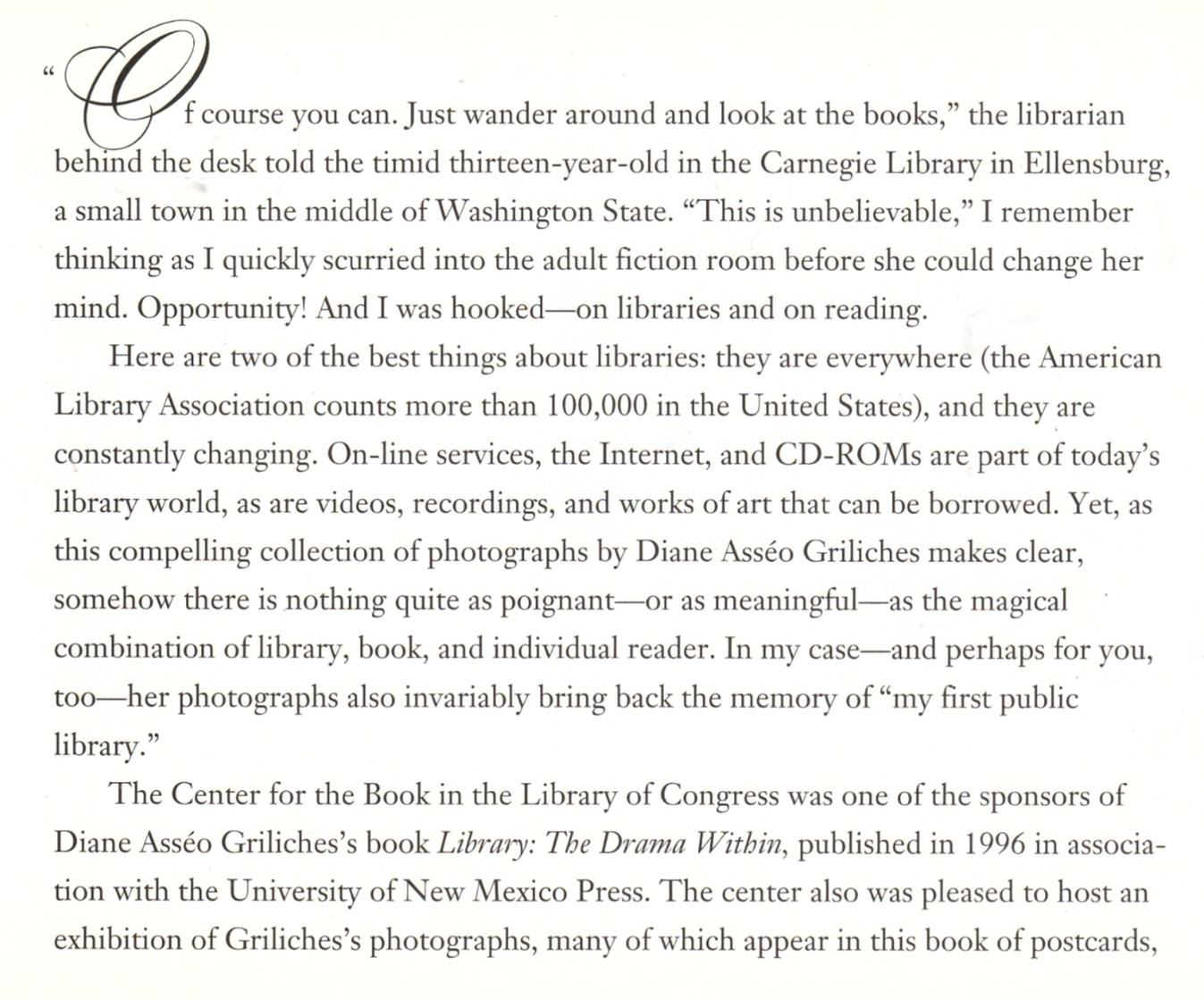 For the Love of Libraries: a Book of 30 Postcard Photographs by Diane Griliches