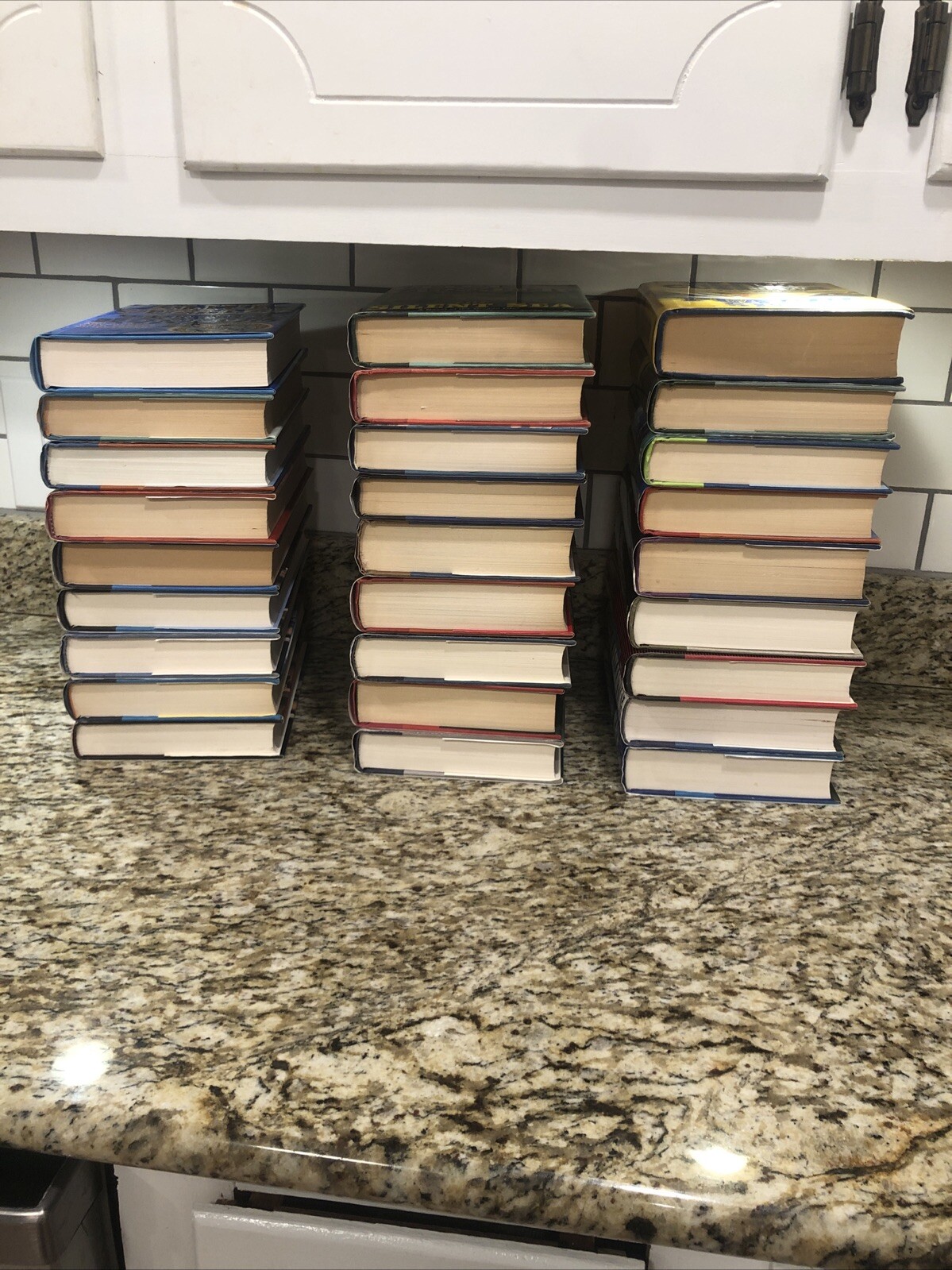 Clive Cussler Hardcover Books Lot of 27 See Photos for Titles Excellent Conditio