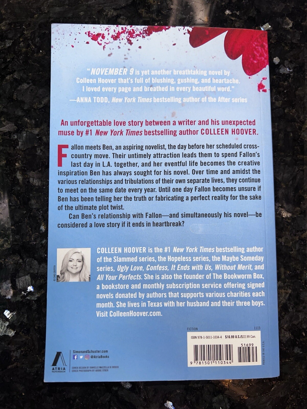 November 9 : A Novel by Colleen Hoover – Paperback – Free Shipping
