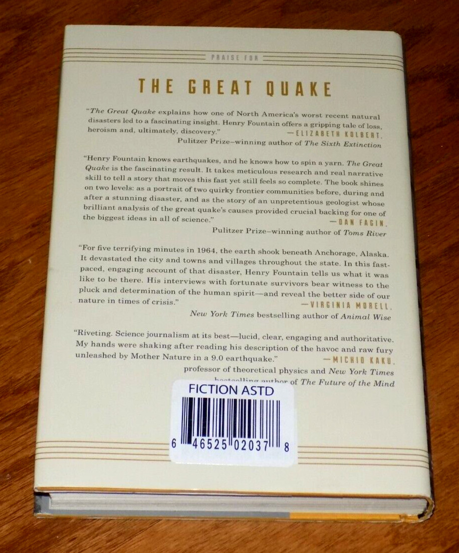 THE GREAT QUAKE Alaska 1964 9.2 Earthquake First Edition Collectible Book NEW