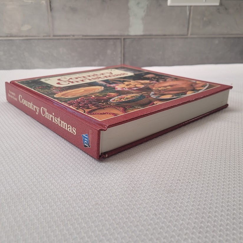 Christmas Cookbook Country Recipes LARGE Hardcover Dinners Desserts Holidays
