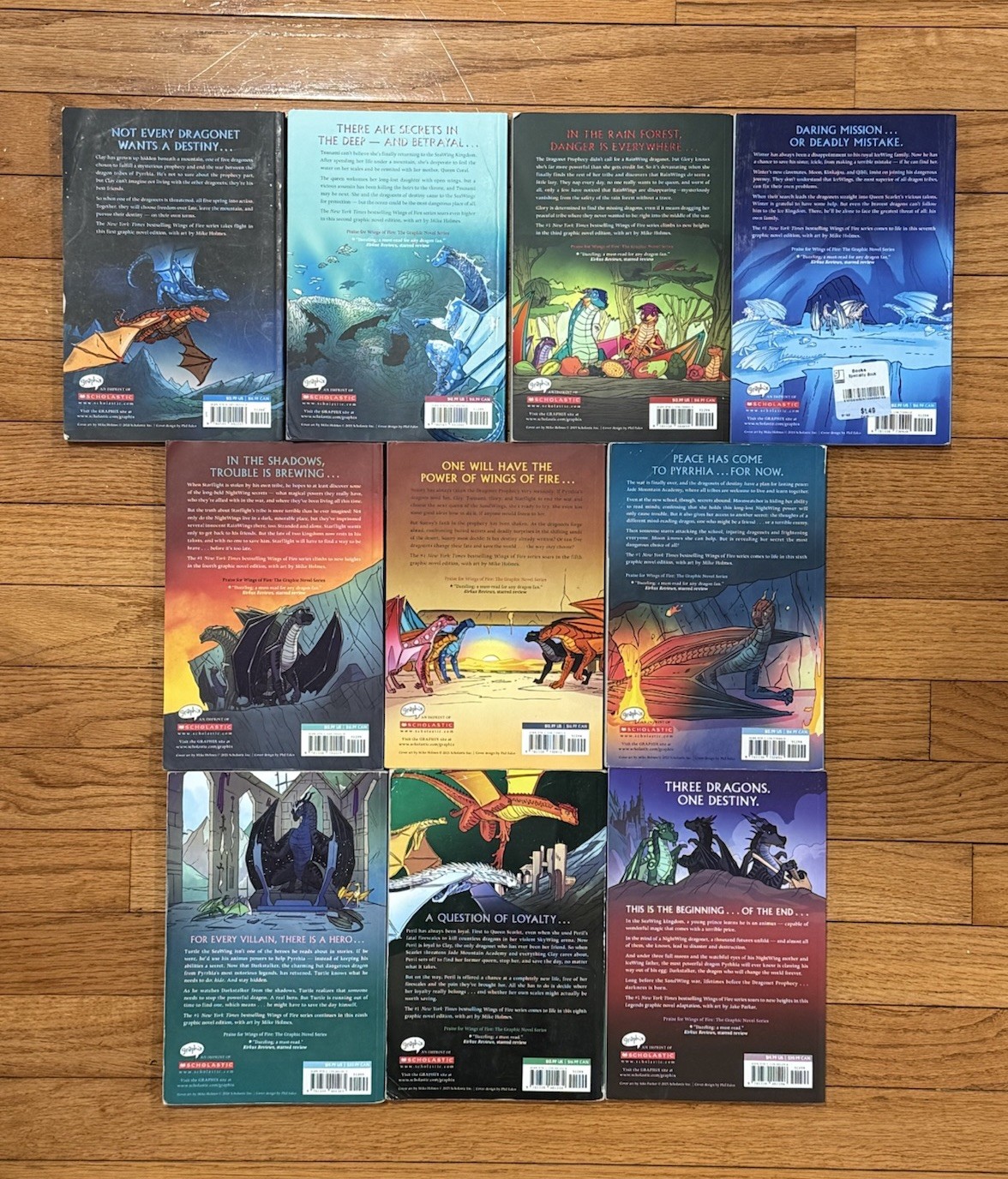 Wings of Fire Graphic Novels 10 Books Series Set Graphix Books 1-9 + Darkstalker