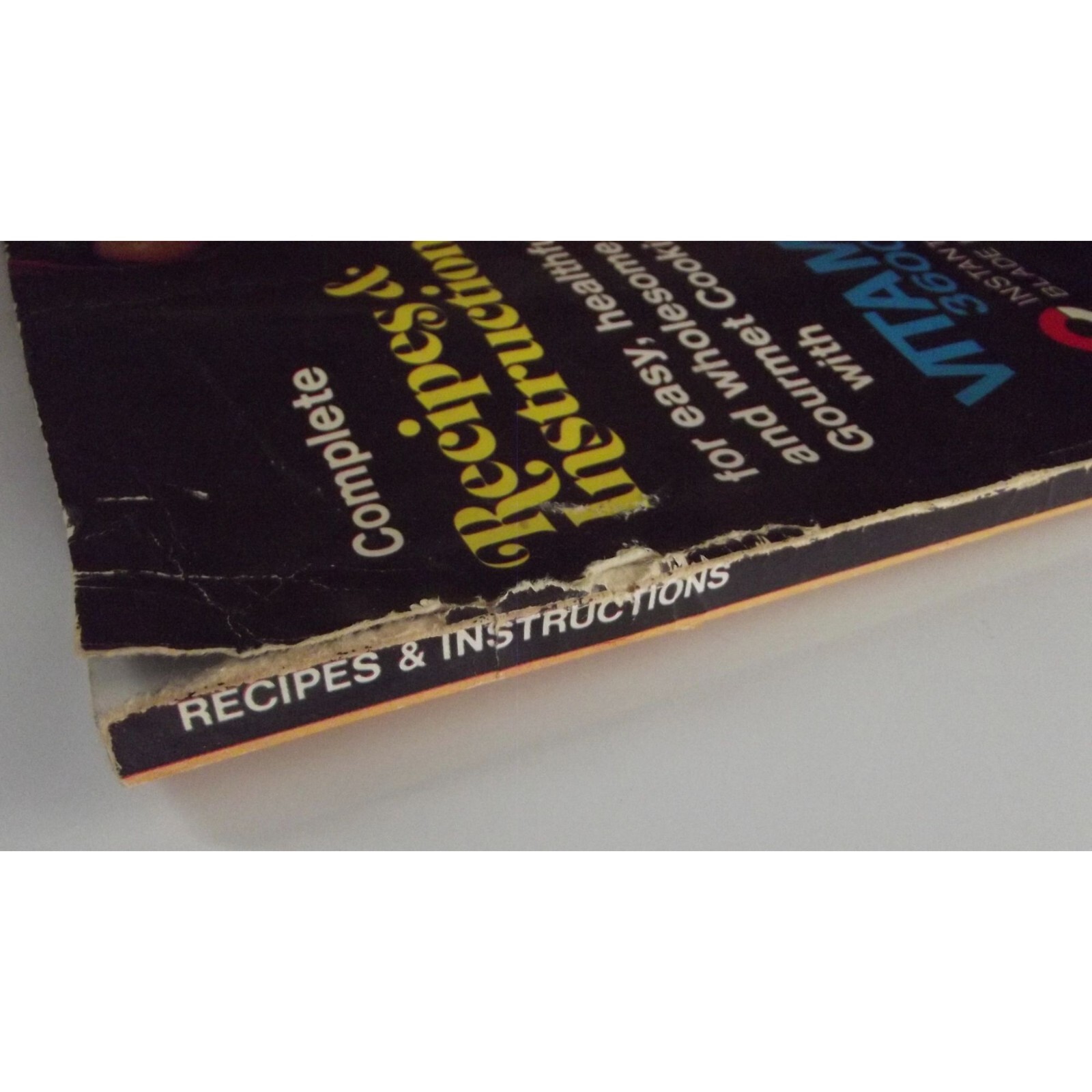 Complete Recipes & Instructions for Vita Mix 3600 Paperback manual
