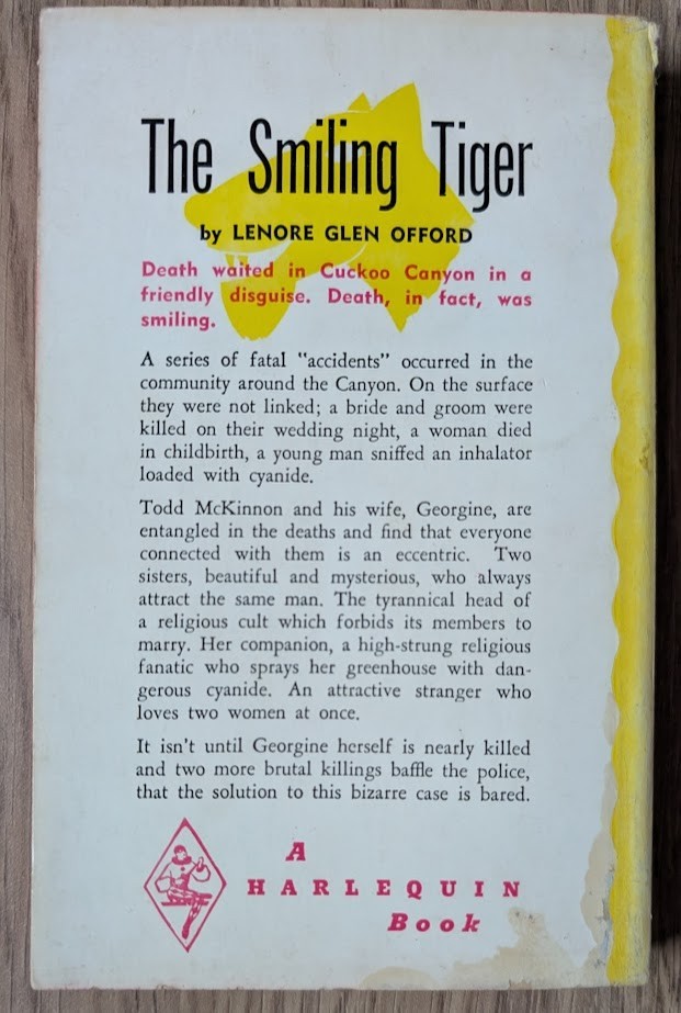 The Smiling Tiger Lenore Glen Offord 1952 1950s Pulp Sleaze Paperback Book GGA