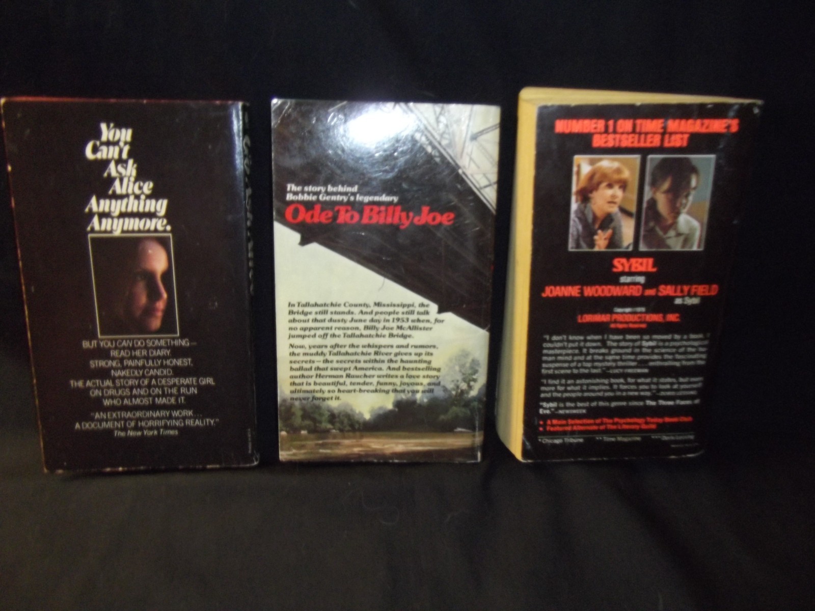3 PB’s, Ode To Billy Joe- Herman Raucher, Sybil – Flora Schreiber, Go Ask Alice