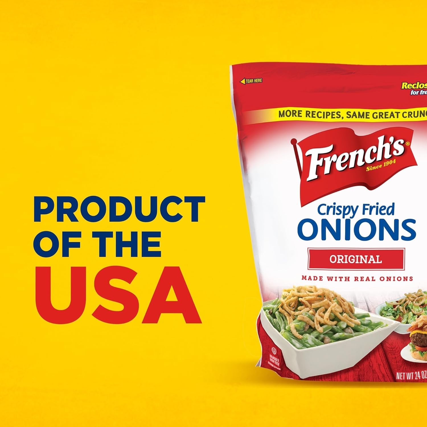 French’s Crispy Onions – 24 oz Bag for Green Bean Casseroles