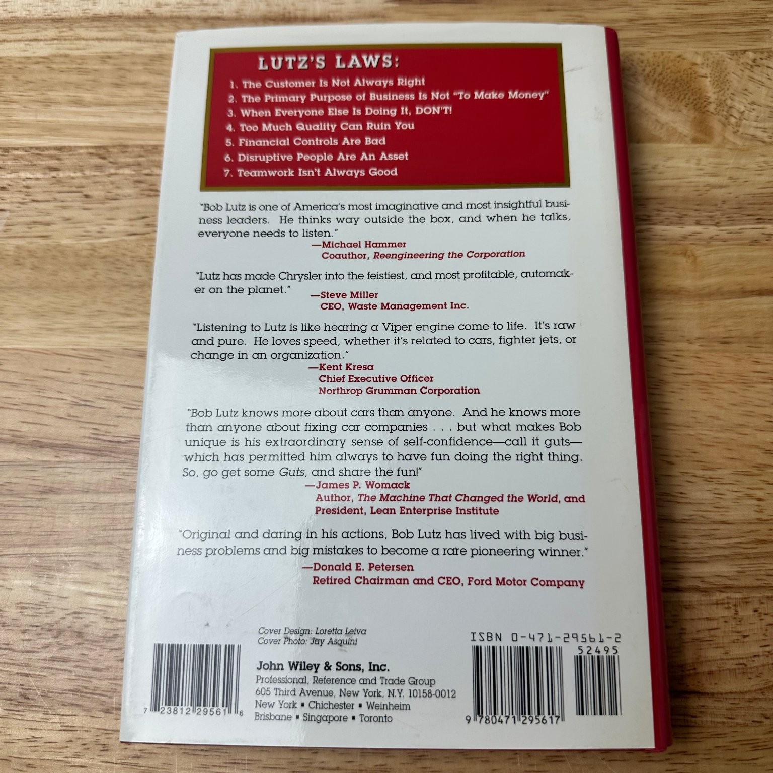Guts Robert A. Lutz 1998 First Edition Signed Business Chrysler Wiley HC/DJ