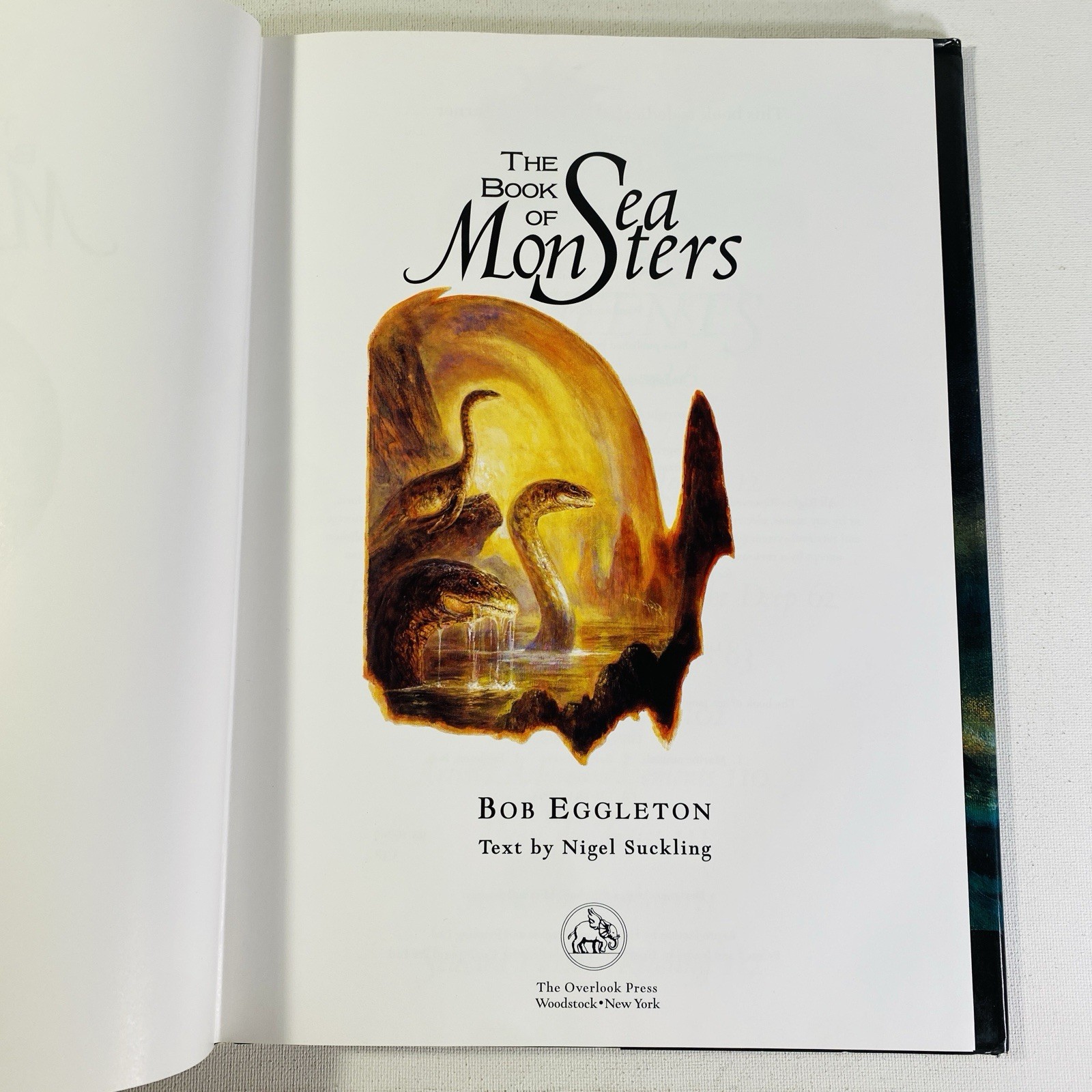 THE BOOK OF SEA MONSTERS By Nigel Suckling & Bob Eggleton 1st Edition Hardcover