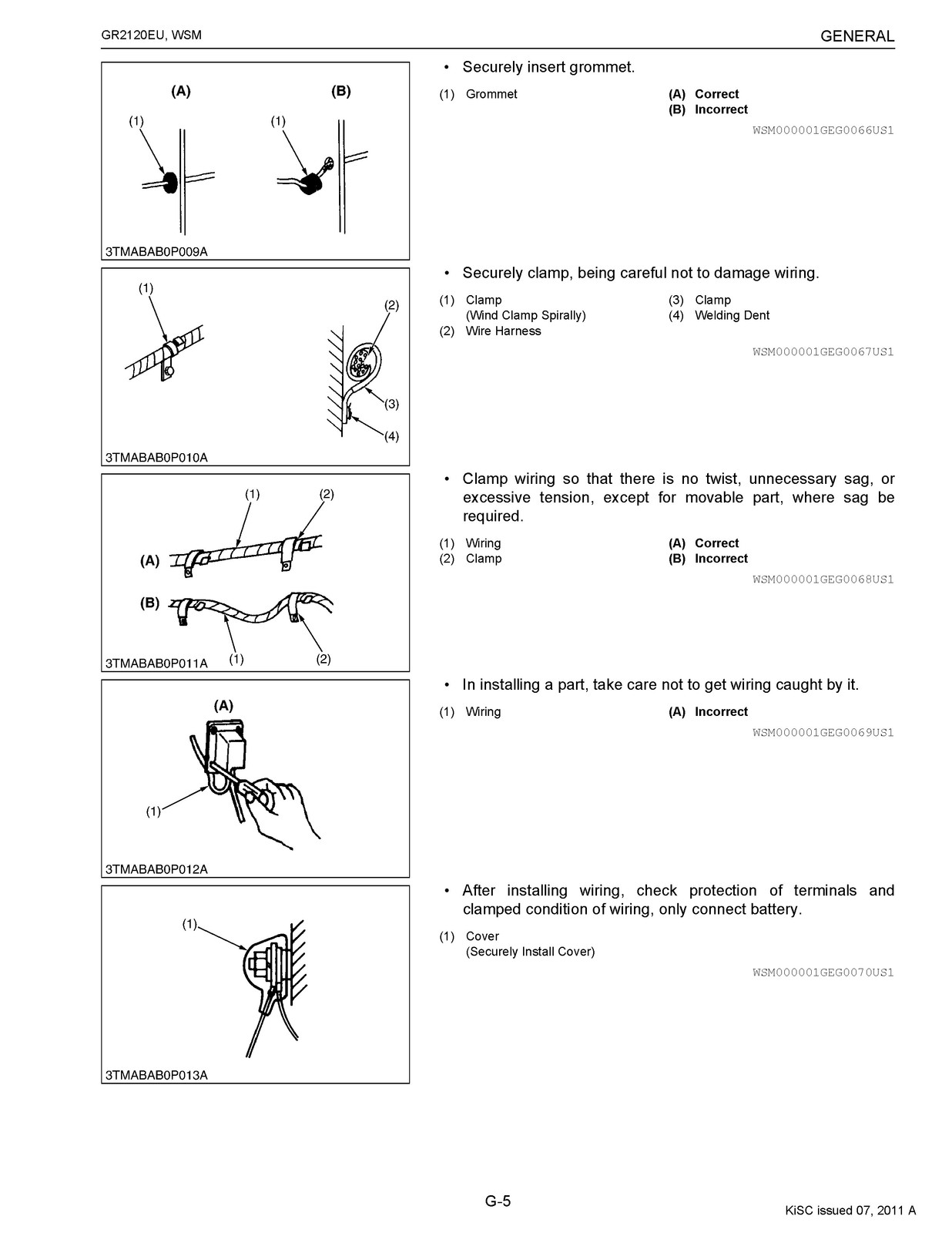 KUBOTA GR2120EU Riding Mower Workshop Manual 2011 – BOUND – COVERS – XL FOLDOUTS