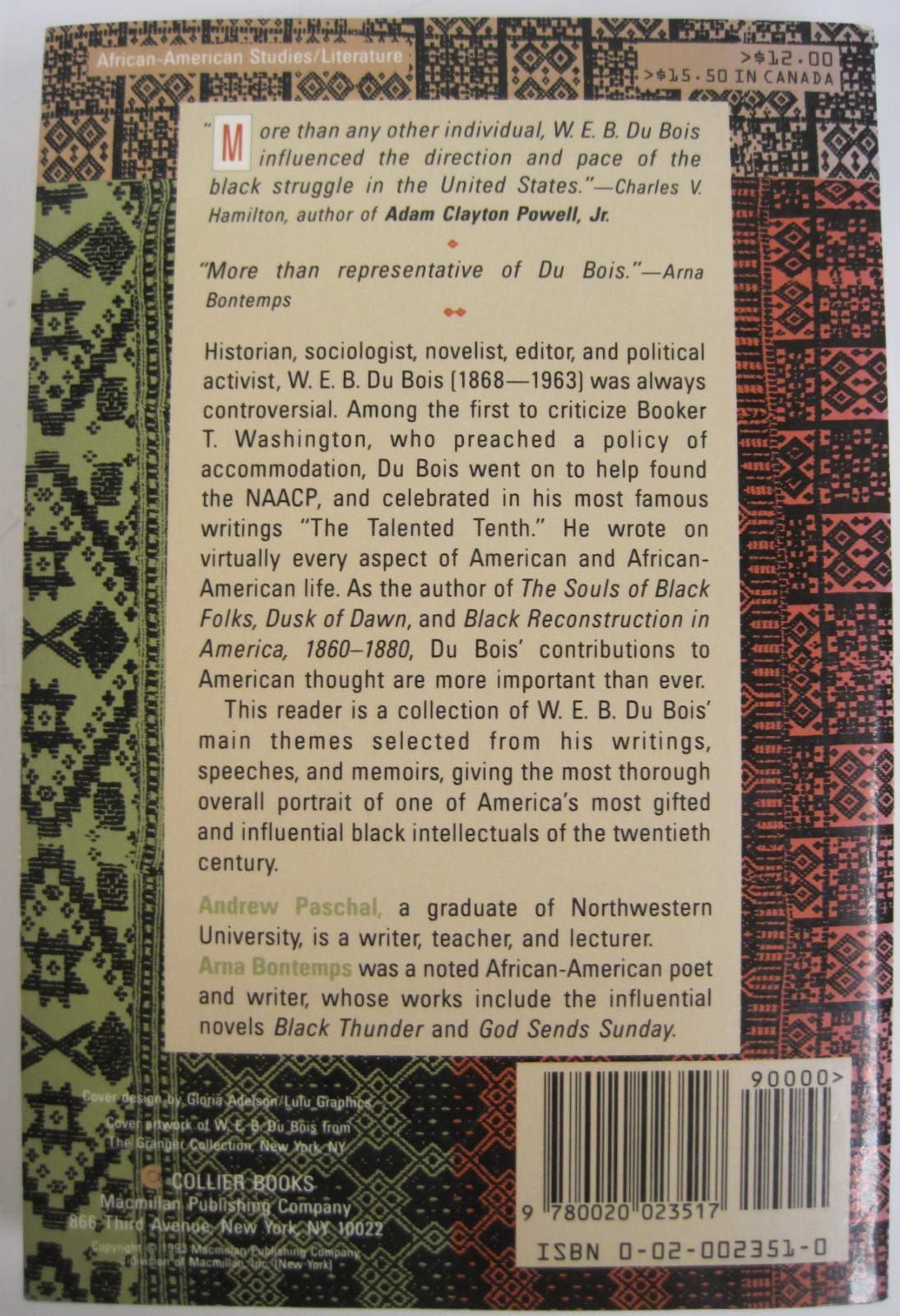 Reader by W. E. B. Du Bois (SC)